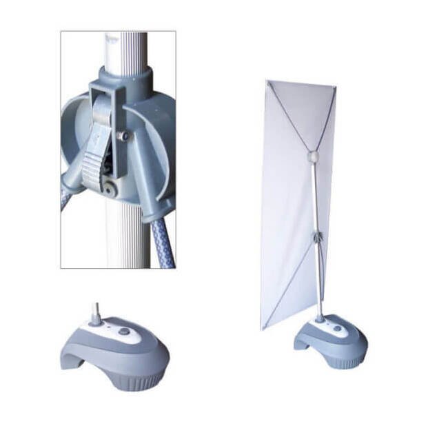 Outdoor Water Base X Banner Stand - 24x69 Inches with Vinyl Print - Image 2