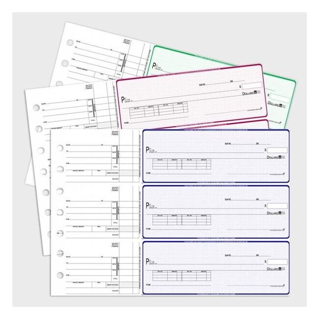 Megastore 3-To-A-Page Manual Check - Blue, 1-Part - Image 1