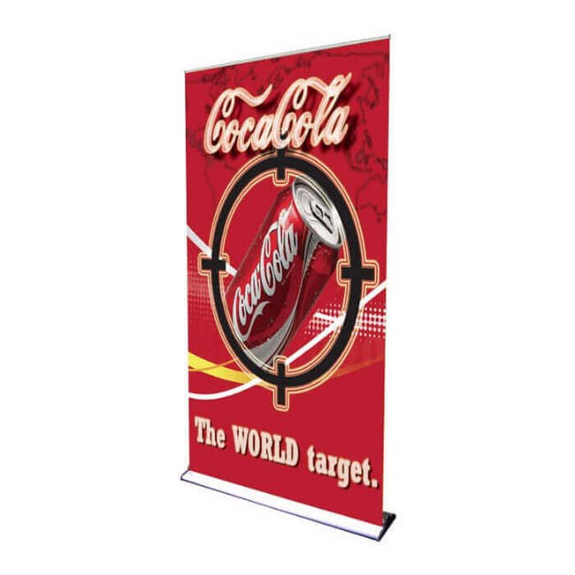 Megastore 50” HD Retractable Banner Stand with Vinyl Print - Image 1