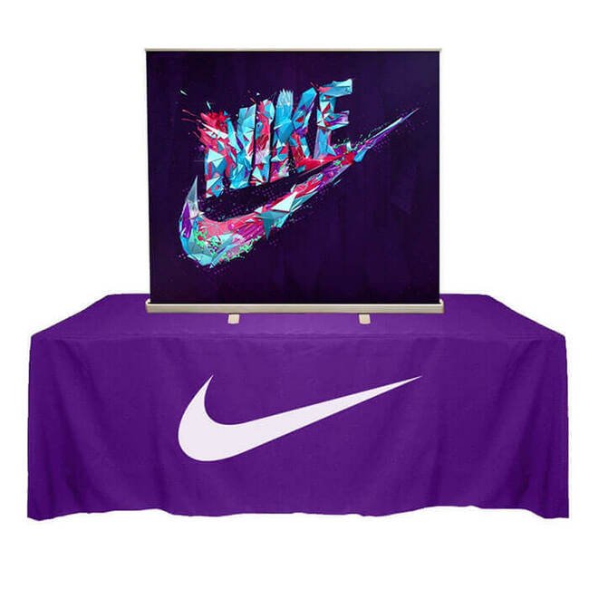 37" Table Top Retractable Banner Stand with Vinyl Print - Image 1
