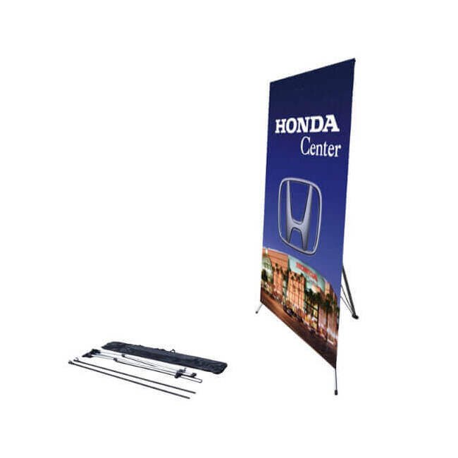 Megastore X Banner Stand with 32x72 Vinyl Print - Image 1