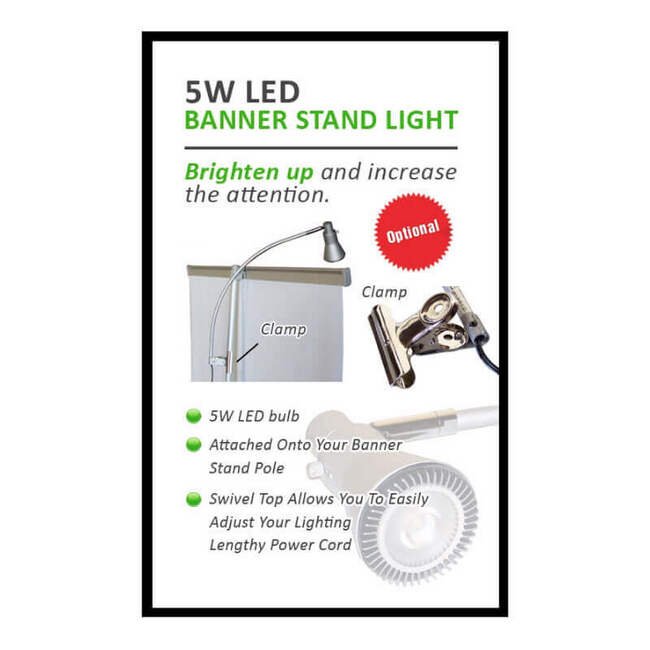 Megastore 57" Height Roll Up Banner Stand with Anodized Aluminum Base - Image 2