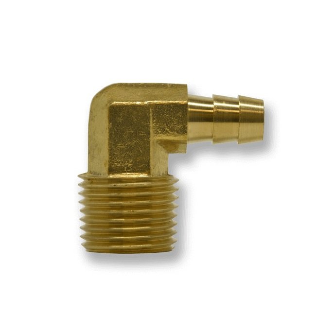 BHME Series 1/8 Inch (in) Size Male National Pipe Thread (MNPT) and 3/16 Inch (in) Barb Size Elbow - Image 1