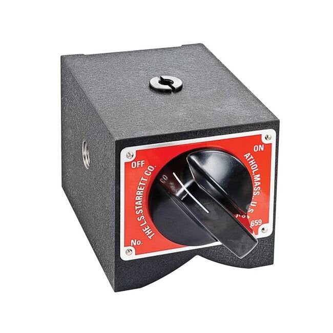 Starrett Heavy-Duty Magnetic Base Holder with Threaded Adaptor - Image 1