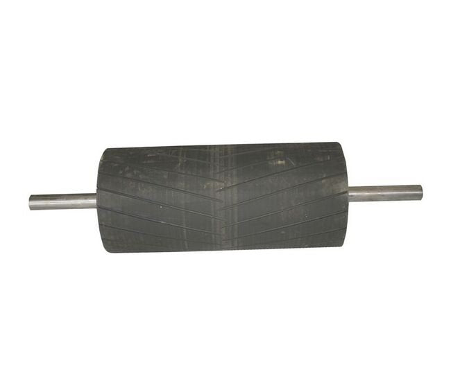 16-inch x 26-inch Head Pulley with 3/8-inch HBG Lagging - Image 1