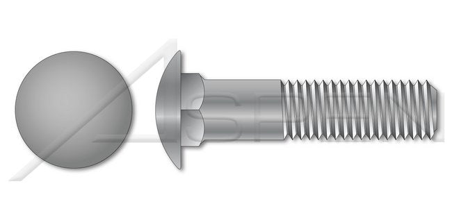 A307 Steel Round Head Square Neck Undersized Body Part Thread Hot Dip Galvanized Carriage Bolt - Image 1