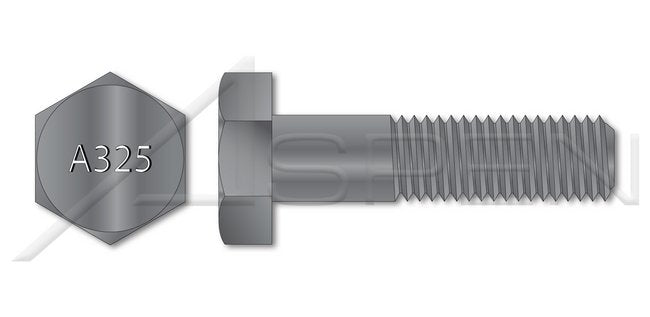 Steel Plain ASTM A325 Type 1 Heavy Structural Made in U.S.A. Hex Bolt - Image 1