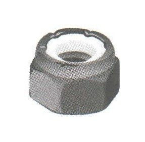 Carbon Steel Nylon Insert Lock Nut - 12-24 - Zinc/Clear Finish - Image 1