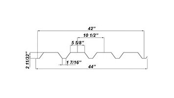 Stainless Steel Bold Rib II Corrugated Metal Sheet - Image 2