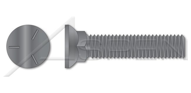 Flat Head #3; Head Full Thread Grade 5 Steel Plain Plow Bolt - Image 1