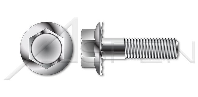 A2 Stainless Steel Locking Serrations DIN 6921 Metric Flange Bolt - Image 1