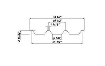 Stainless Steel Bold Rib I Corrugated Metal Sheet - Image 2