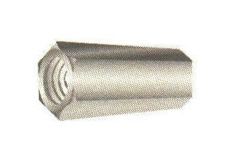 Carbon Steel Coupling Nuts - Fine Thread 3/8-24 - 1 1/8" Length - Zinc/Clear Finish - Image 1