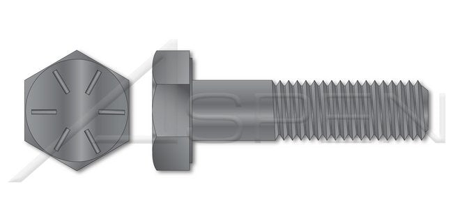Grade 8 Steel Plain Hex Head UNC Coarse Thread Made in U.S.A. Cap Screw Bolt - Image 1