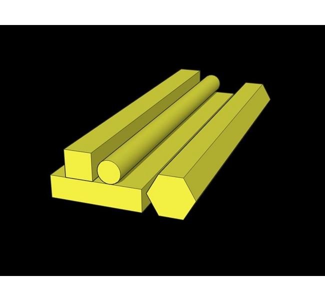 Alloy 360 Brass Rectangular Bar, H02 Temper, 0.25x0.375x36 inches - Image 1
