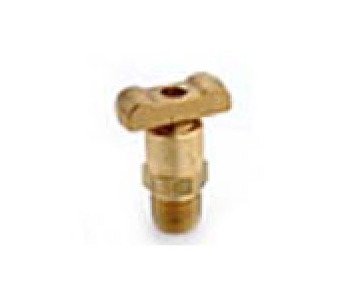 Brass Compression Coupling Fitting - 3/8 in, 10 lb Weight, Tee Handle, Internal Seat - Image 1