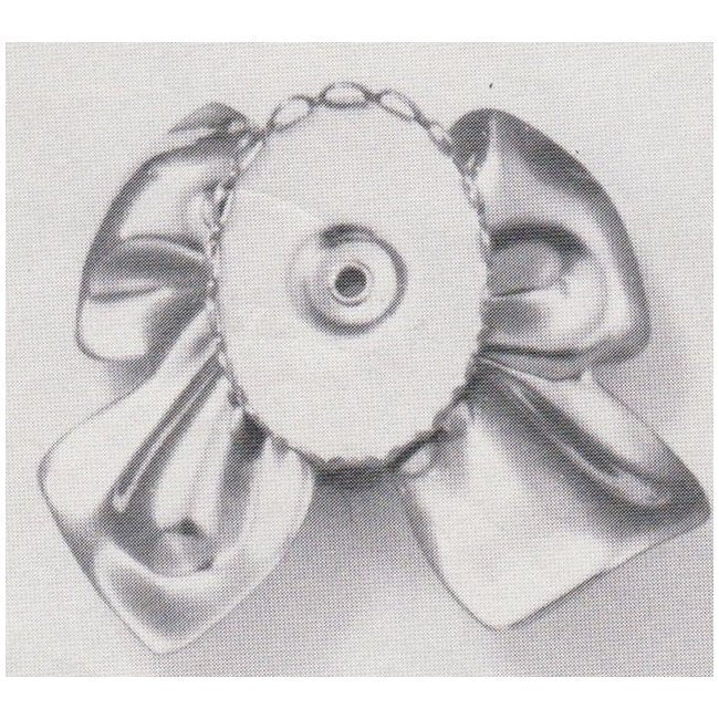 Brass Jewelry Bow Pins - Solid, Pierced Stamping, Mesh - Image 1