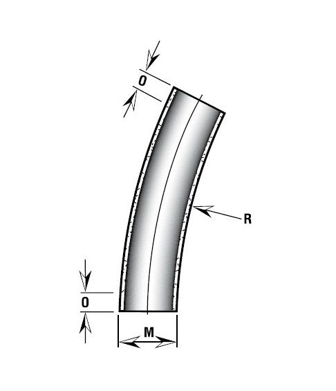 Champion Fiberglass 4 Inch IPS Standard Wall Aboveground Radius Elbow - 22 1/2º x 36in - Image 1