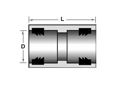 4 Inch Fiberglass Belowground Stop Coupling with Triple Seal Gasket - Image 1