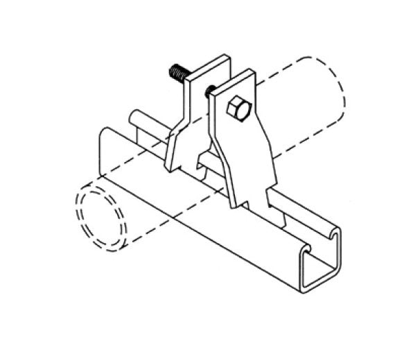 Champion Fiberglass Universal Non-Metallic Pipe Clamp, 1 1/2 Inch - Image 1