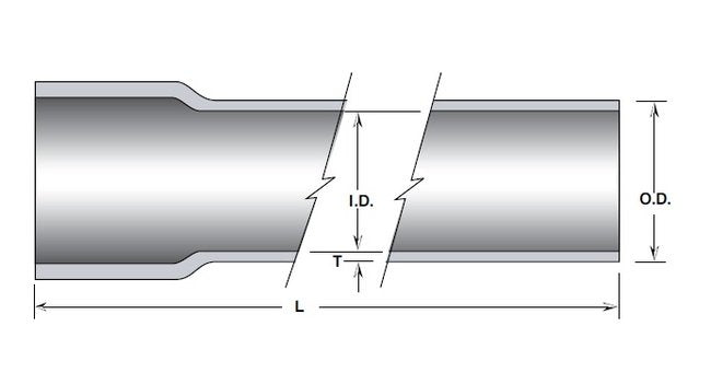 Champion Fiberglass 2" Bullet Resistant Straight Conduit with Straight Socket - Image 1