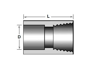 Champion Fiberglass 4 Inch Belowground Female Terminal Adapter - Image 1