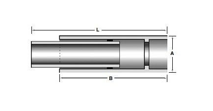Champion Fiberglass 4 Inch Standard Wall Iron Pipe Size Single Expansion Joint with O-Ring - Image 1