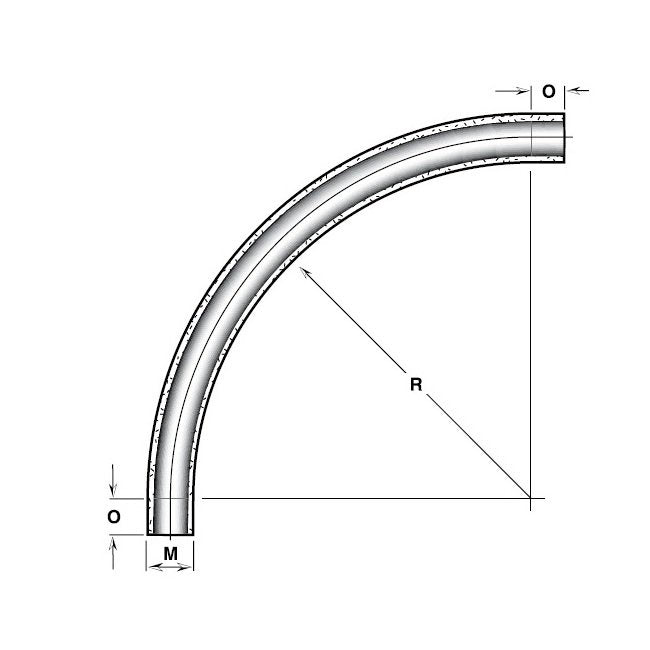 Champion Fiberglass® 4" Standard Wall IPS Radius Elbow, 90º x 48" - Bridge Conduit Systems - Image 1