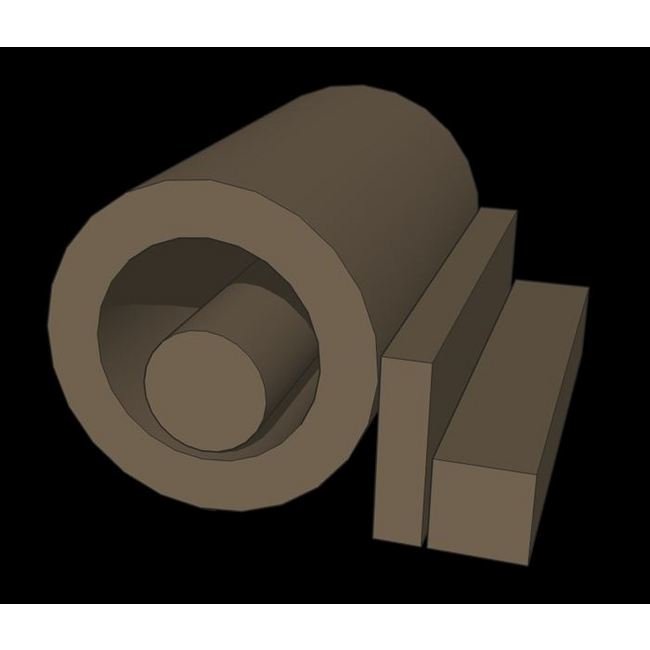 Alloy 954 Bronze Tube, 2" I.D., 3" O.D., 0.5" Wall, M07 Temper, 13" Length - Image 1