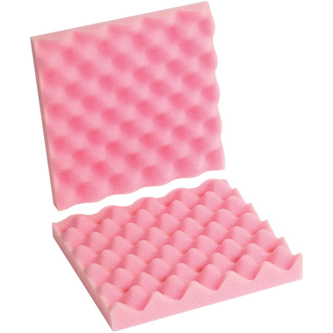 Pink Anti-Static Convoluted Foam Sheets - 10x10x2 inches - Set of 2 - Image 1