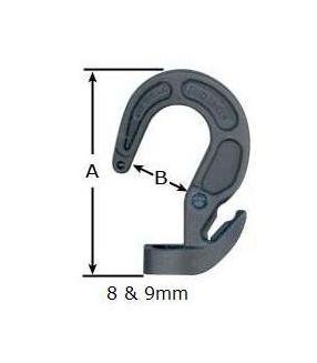 Adjustable Plastic Hooks without Safety Latch - Bungee Cord Accessories - Image 1