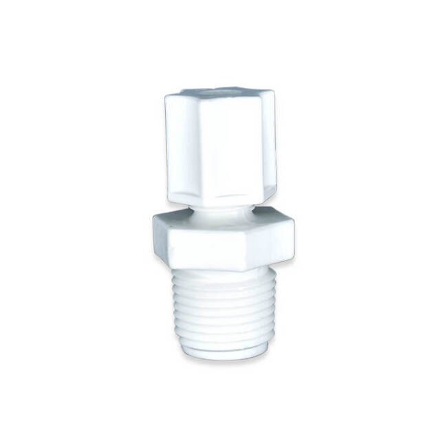 CA Series 1/2" MNPT & 5/8" OD Compression Fitting w/ Poly Gripper - Image 1