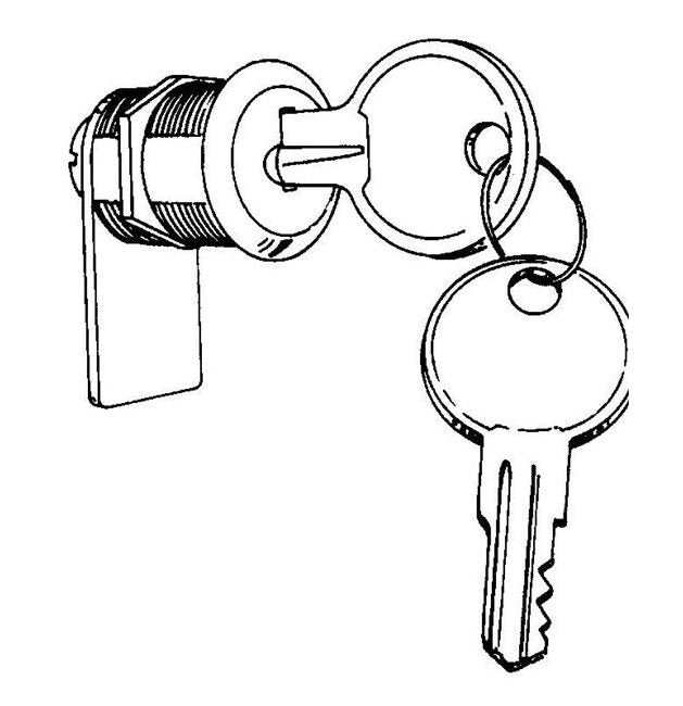 Universal 7/8" Key Cam Lock for Cabinets - Image 2