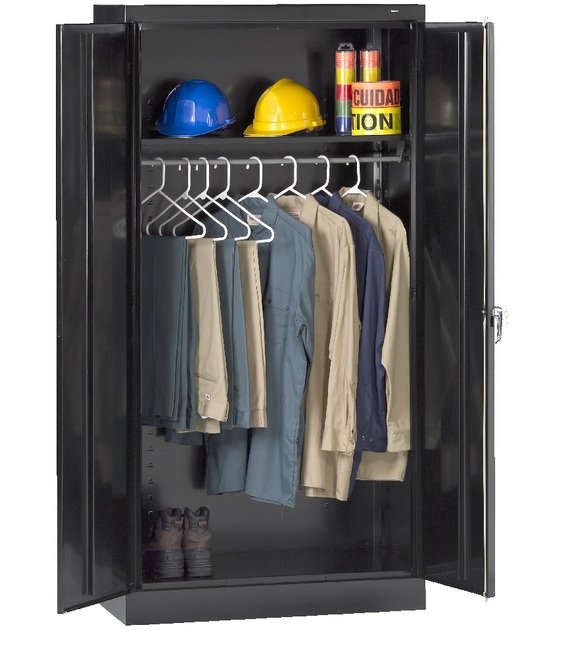 Tennsco 36x72x18 Black Wardrobe Cabinet - Unassembled - Image 1
