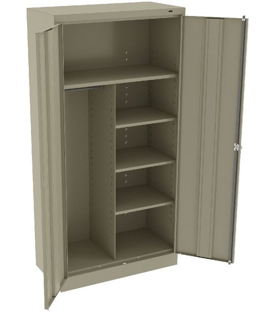 Tennsco 36" Unassembled Sand Combination Standard Cabinet - Image 1