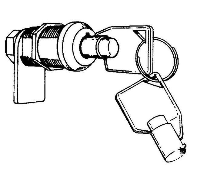 1 1/8" Tubular Key Cam Lock with Straight and Offset Cam - Image 2