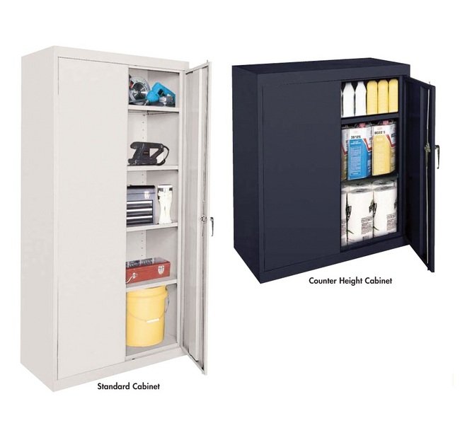 42"H x 36"W x 18"D Charcoal Counter Height Commercial Series Cabinet - Image 1