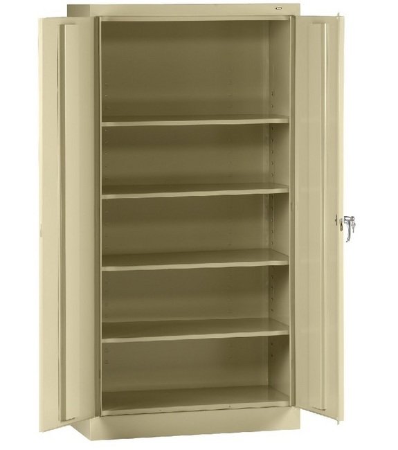 Tennsco 36" Width Welded Sand Standard Storage Cabinet - Image 1