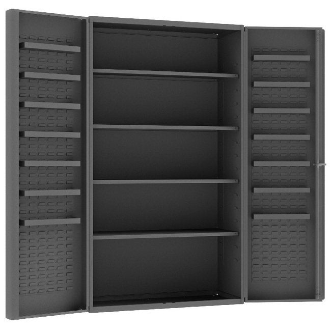 Industrial Steel Bin and Shelf Storage Cabinet - 48x84x14 Gauge - Image 1
