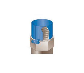 Blue Low-Density Polyethylene Tear Tab Caps for 1in NPT Threads - Image 3