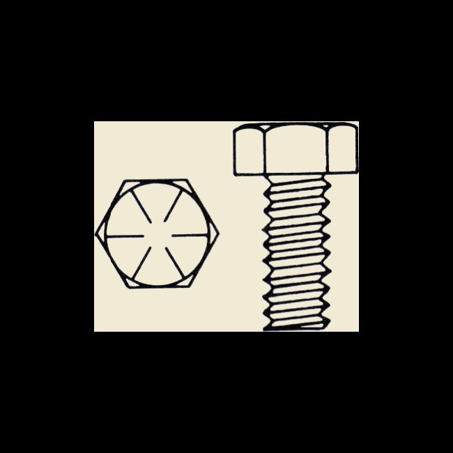 Grade 8 1 1/4-7 Hex Head Self-Locking Cap Screw - Image 1