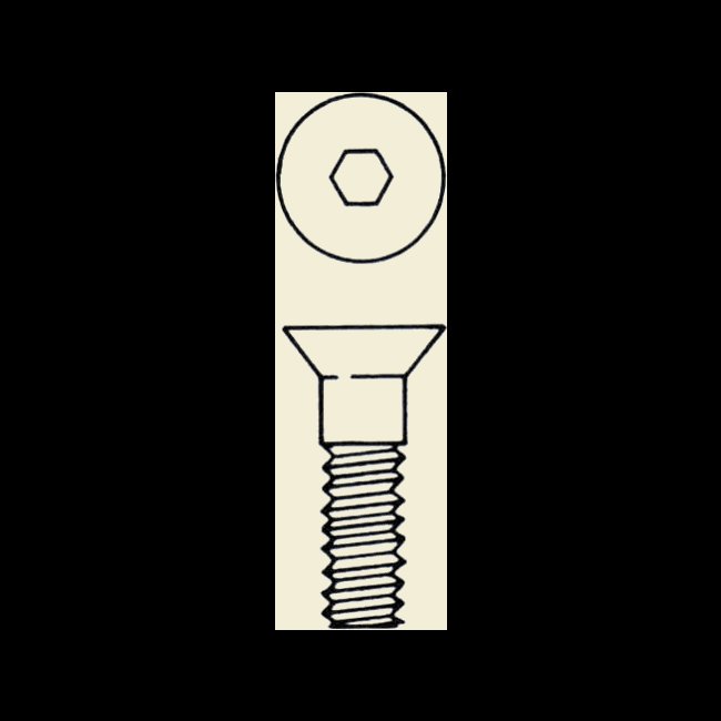 Stainless Steel Flat Head Socket Cap Screw, 1/4-20 x 1/2 Inch - Image 1