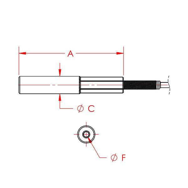 0.25 Inch (in) Diameter (C) Stainless Steel Cap Terminal - Image 2