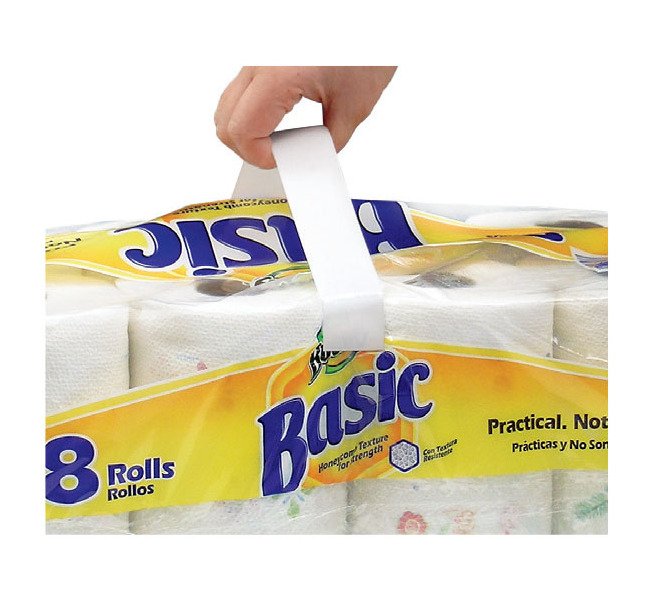 Heavy-Duty 3 Mil Carry Handle Adhesive Tape, 17 inch Length - Image 1