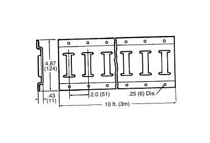 Heavy-Duty E Track Horizontal - 10 ft Galvanized Steel - Image 2