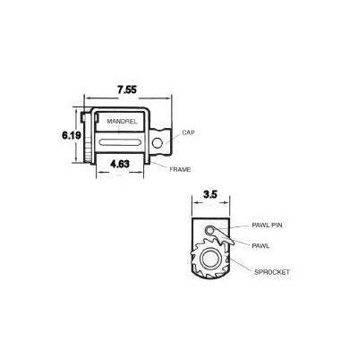 Standard Storage Bottom Mount Winch - WEB Winches - Image 2