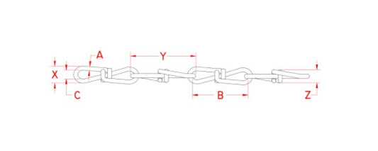 Suncor® Stainless Steel S7 Double Loop Chain, 0.65-Inch Height - Image 2