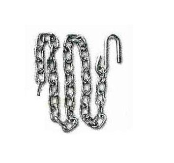 4 Ft Trailer Safety Chain with 'S' Hooks, Electro Zinc Plated - 1/4 in. - Image 2