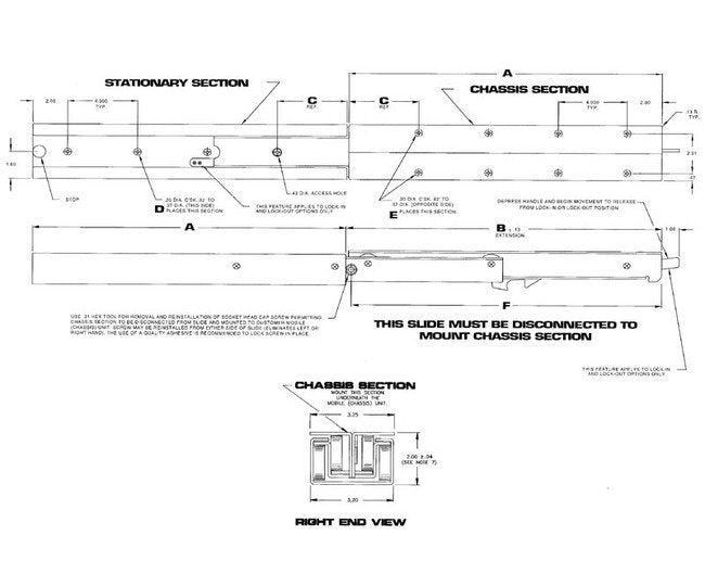 C-938 Roller Bearing Bottom Mount Slide - Image 2
