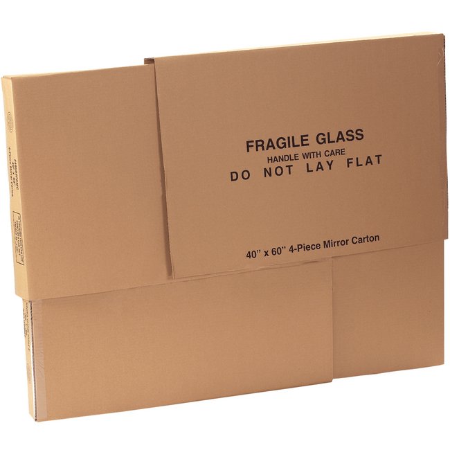 Alpha Packaging, Inc. 4-Piece Mirror Box Bundle - 40x3.5x60 in - Image 1